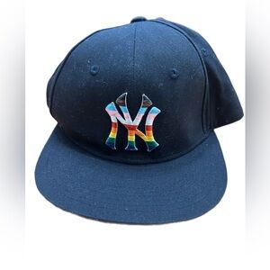 NWOT New York Yankees Pride LGBTQ Rainbow Snapback Hat SGA Melonwear NNY MLB Cap